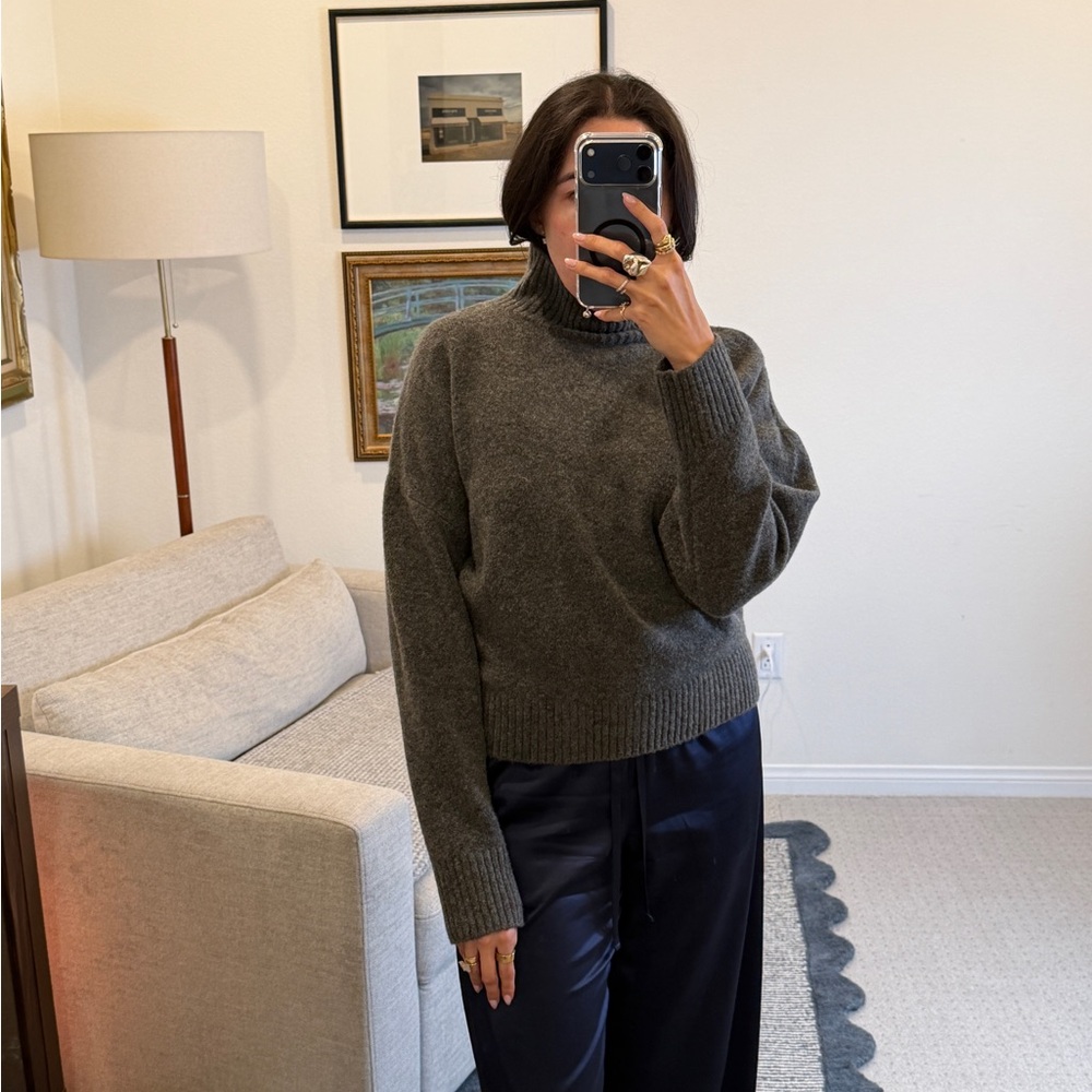 Zara Gray Turtleneck Sweater
